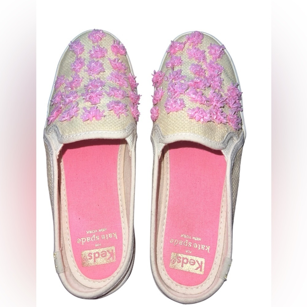 Kate Spade x Keds Raffia Straw Mule Slides Women's 5.5 /Youth 3.5 Slip on